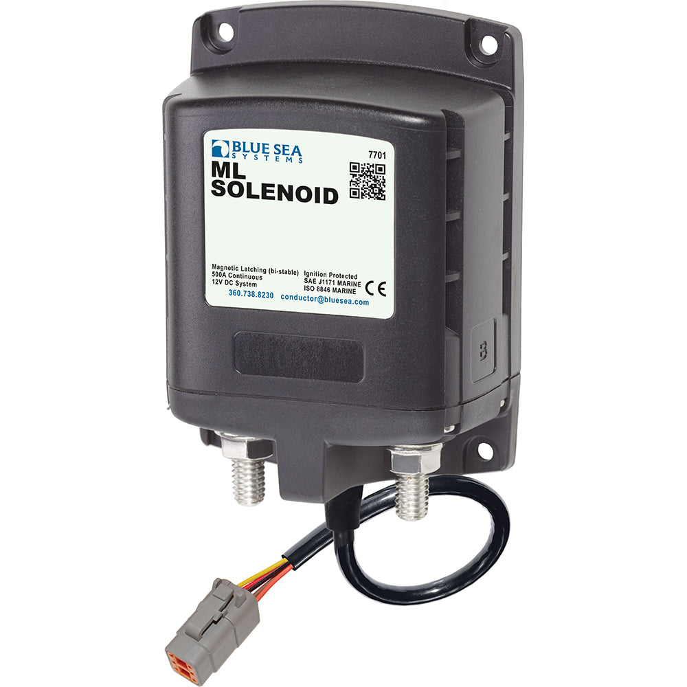 Blue Sea 7701100 ML Solenoid 12V 500A w/Deutsch Connector - Deckhand Marine Supply