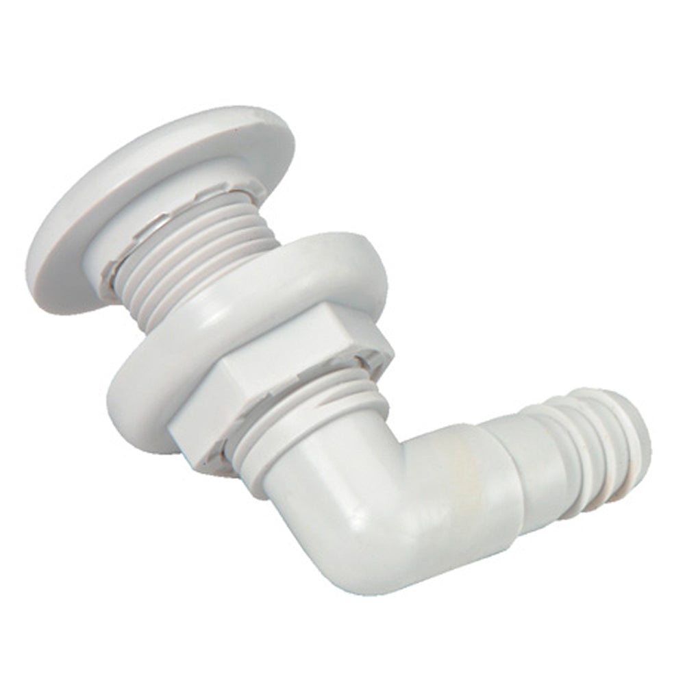 Johnson Pump Thru-Hull Connector - 3/4" - 90 - White - Deckhand Marine Supply