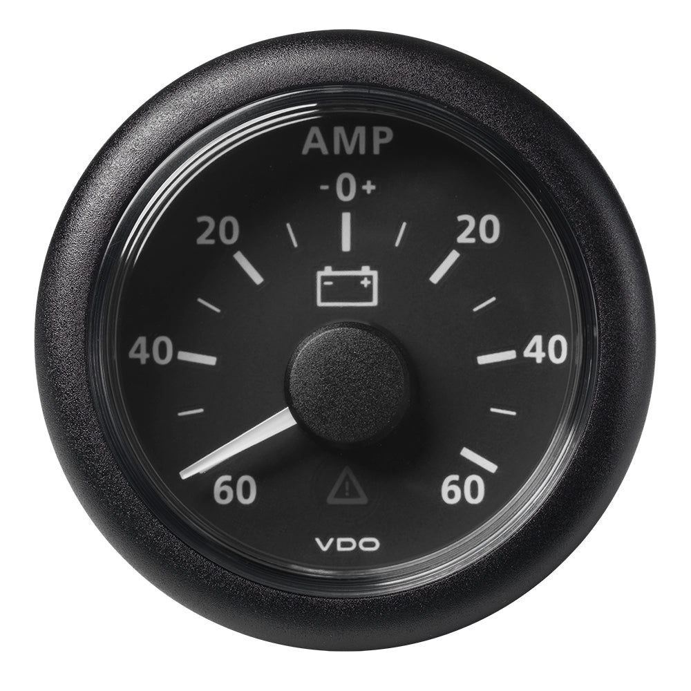 Veratron 52MM (2-1/16") ViewLine Battery Status Gauge -60/+60AMP - Black Dial  Bezel - Deckhand Marine Supply