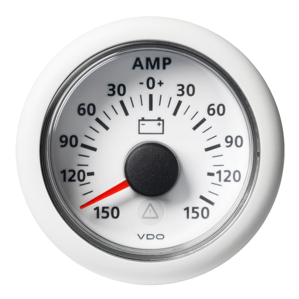 Veratron 52MM (2-1/16") ViewLine Battery Status Gauge -150/+150AMP - White Dial  Bezel - Deckhand Marine Supply