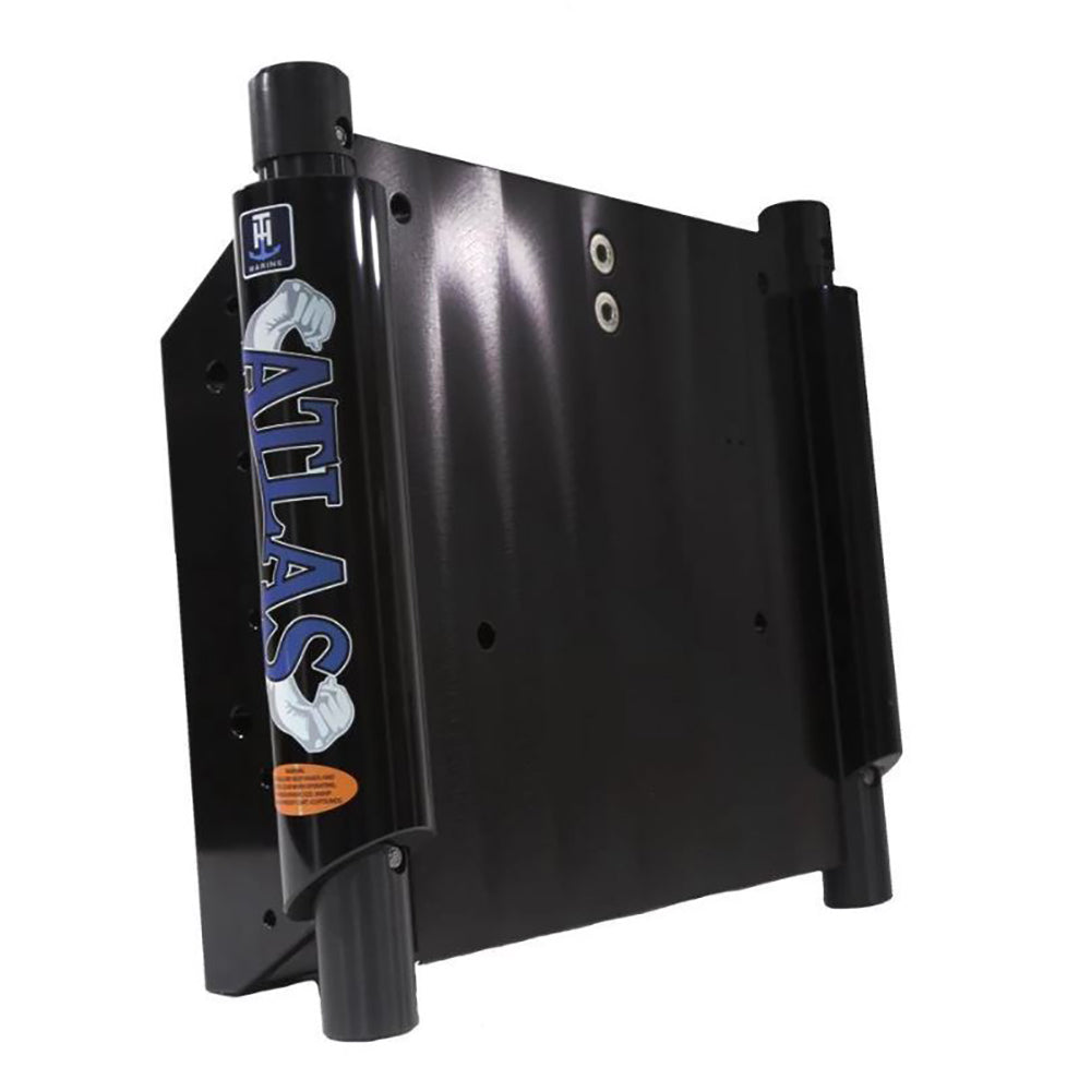 T-H Marine ATLAS 6" Set Back Hydraulic Jack Plate - Gloss Black Anodized - Deckhand Marine Supply
