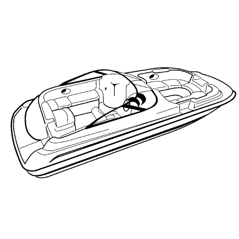 Carver Performance Poly-Guard Styled-to-Fit Boat Cover f/20.5 Sterndrive Deck Boats w/Walk-Thru Windshield - Grey - Deckhand Marine Supply