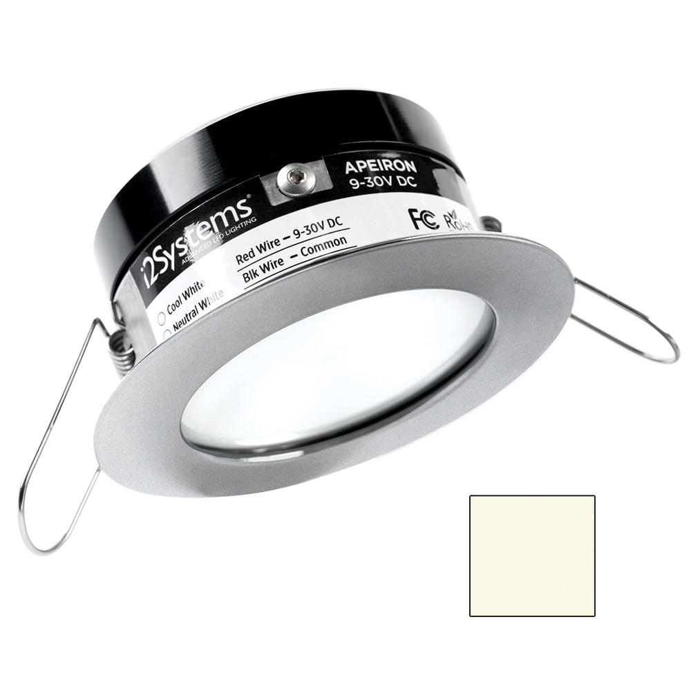 i2Systems Apeiron PRO A503 - 3W Spring Mount Light - Round - Neutral White - Brushed Nickel Finish - Deckhand Marine Supply