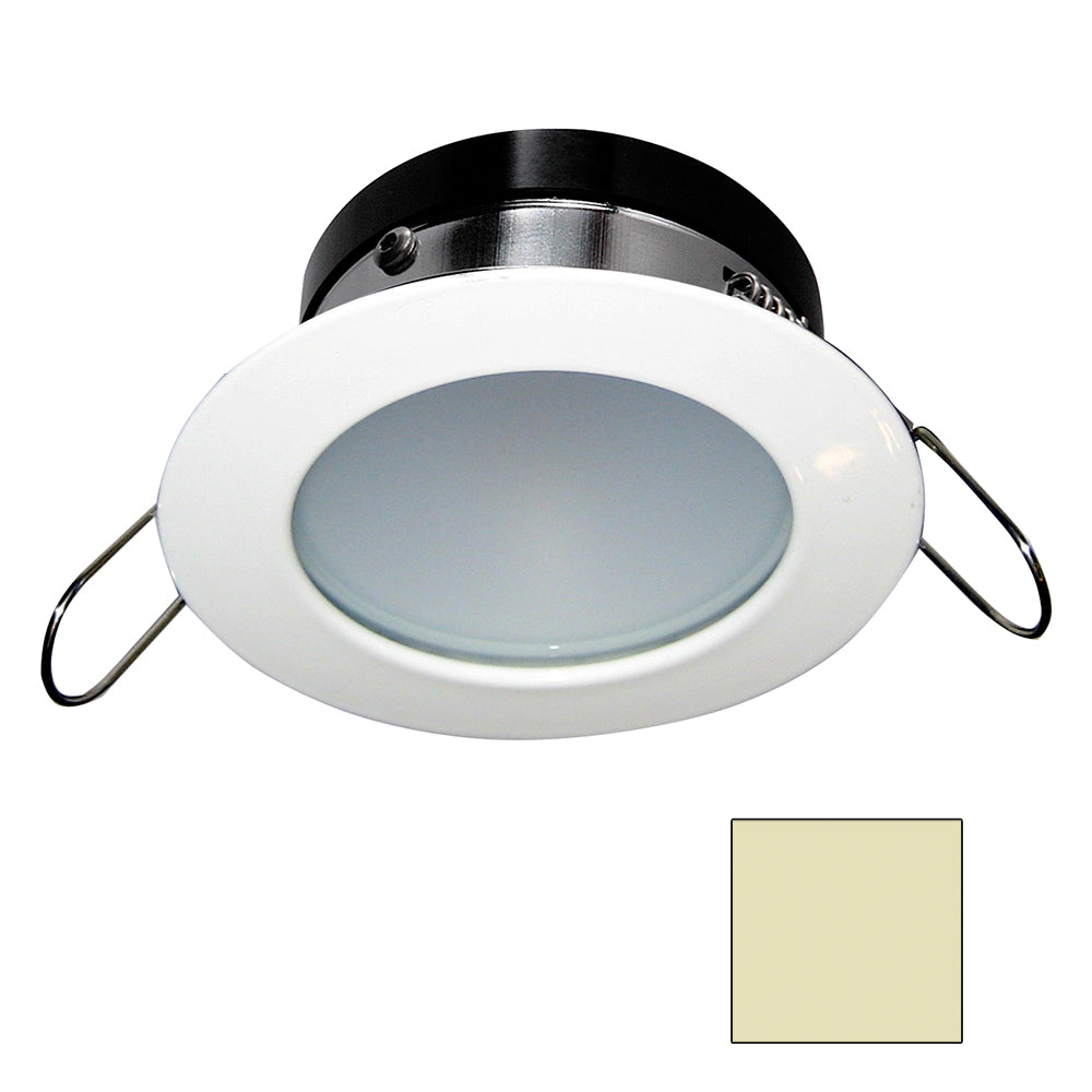 i2Systems Apeiron A1110Z - 4.5W Spring Mount Light - Round - Warm White - White Finish - Deckhand Marine Supply