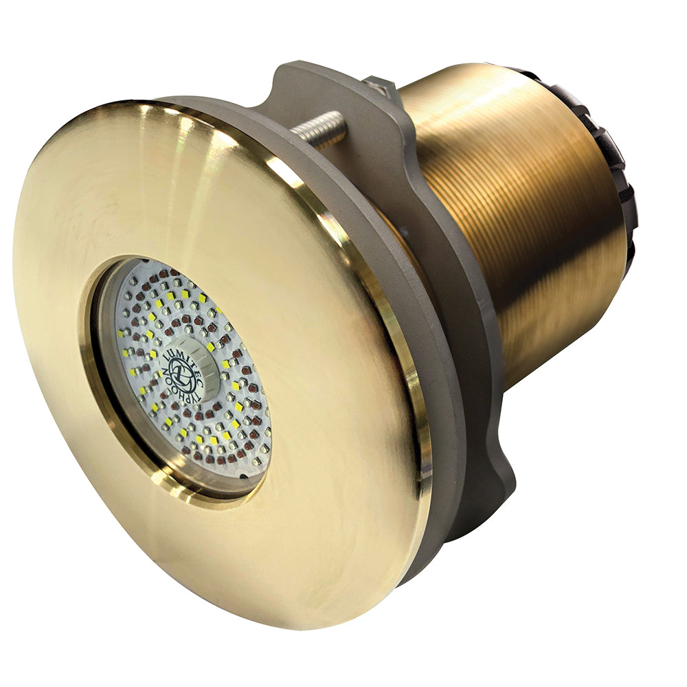 Lumitec SeaBlaze Typhoon Underwater Light - Bronze Thru-Hull LED Light - Spectrum RGBW - Flush Mount - Deckhand Marine Supply