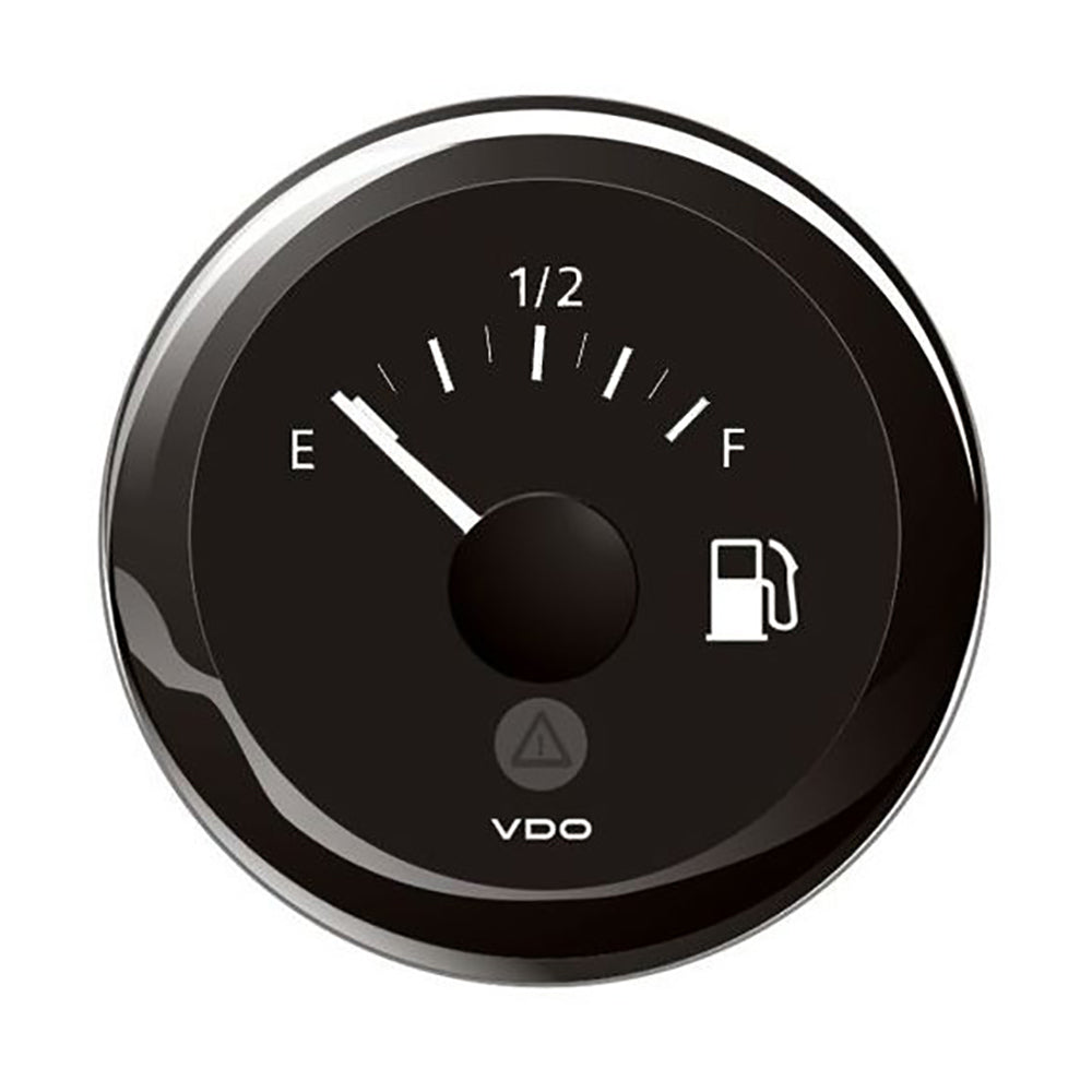 Veratron 52MM (2-1/16") ViewLine Tank Level Gauge E/F - 3-180 Ohm - Black Dial  Bezel - Deckhand Marine Supply