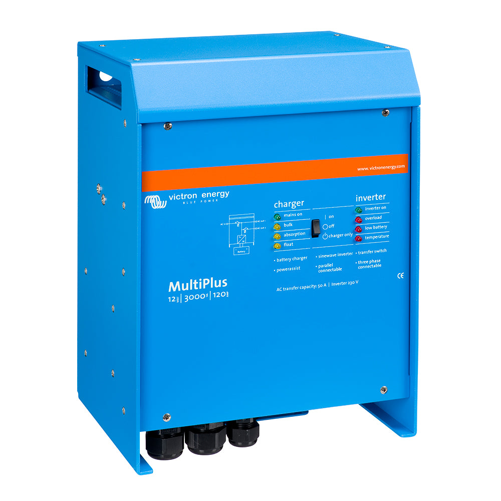 Victron MultiPlus Inverter/Charger 12VDC - 3000VA - 120VAC w/ 120AMP Charger - 50AMP Transfer Switch - UL Approved - Deckhand Marine Supply