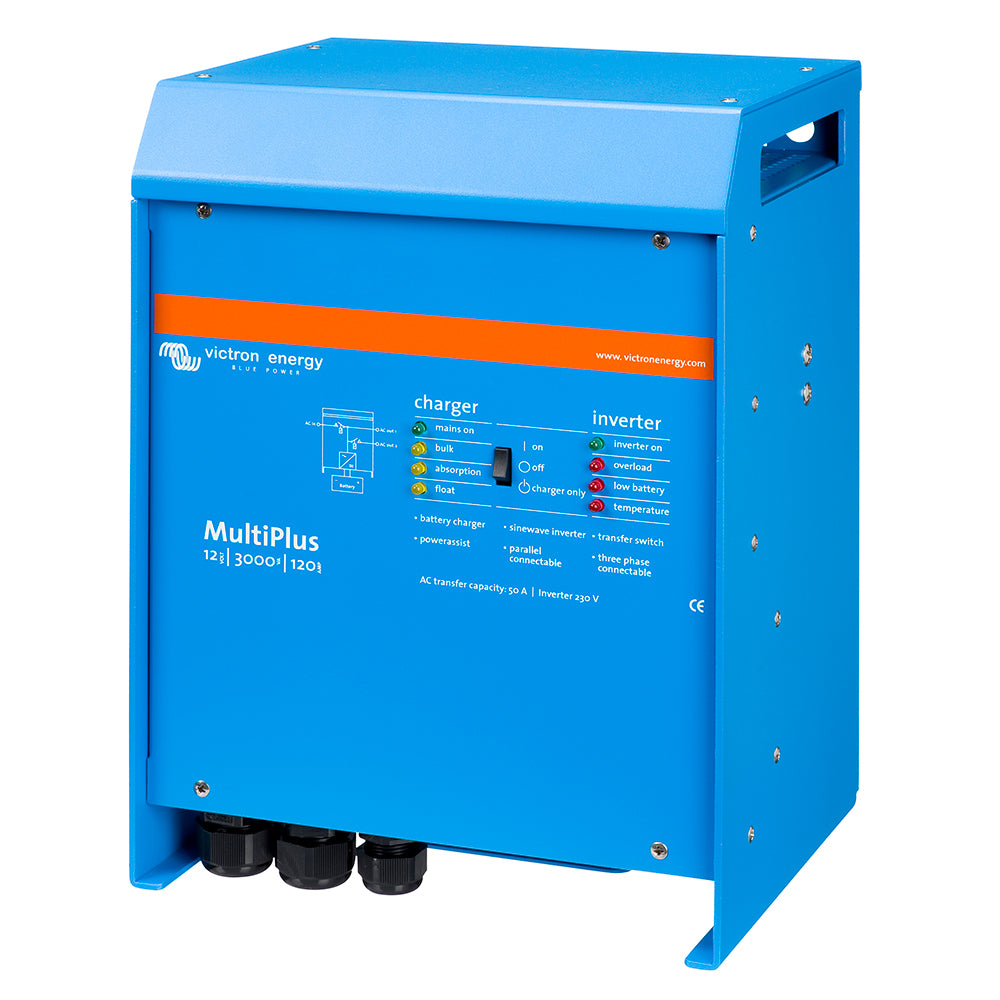 Victron MultiPlus Inverter/Charger 12VDC - 3000VA - 120VAC w/ 120AMP Charger - 50AMP Transfer Switch - UL Approved - Deckhand Marine Supply