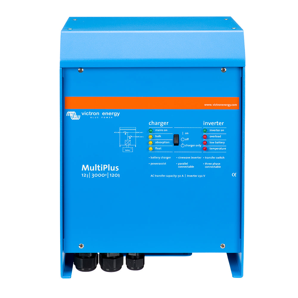 Victron MultiPlus Inverter/Charger 12VDC - 3000VA - 120VAC w/ 120AMP Charger - 50AMP Transfer Switch - UL Approved - Deckhand Marine Supply