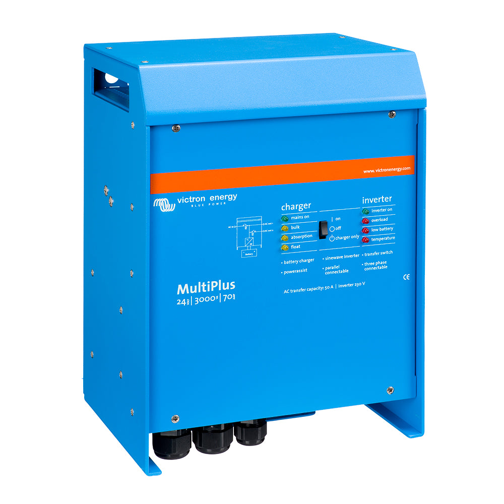 Victron Multiplus Inverter/Charger 24VDC - 3000VA - 120VAC w/ 70AMP Charger - 50AMP Transfer Switch - UL Approved - Deckhand Marine Supply