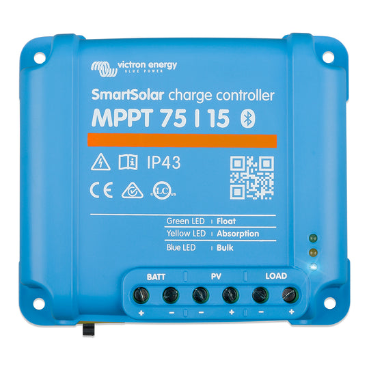 Victron SmartSolar MPPT Solar Charge Controller - 75V - 15Amp - UL Approved - Deckhand Marine Supply