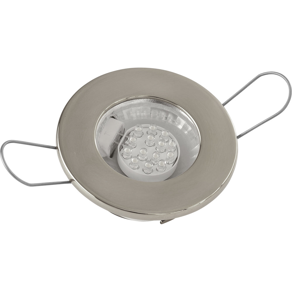 Sea-Dog LED Overhead Light - Brushed Finish - 60 Lumens - Clear Lens - Stamped 304 Stainless Steel - Deckhand Marine Supply