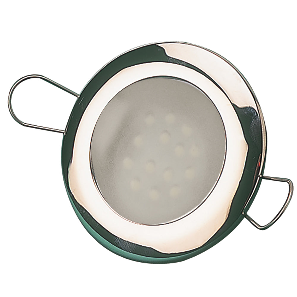Sea-Dog LED Overhead Light 2-7/16" - Brushed Finish - 60 Lumens - Frosted Lens - Stamped 304 Stainless Steel - Deckhand Marine Supply