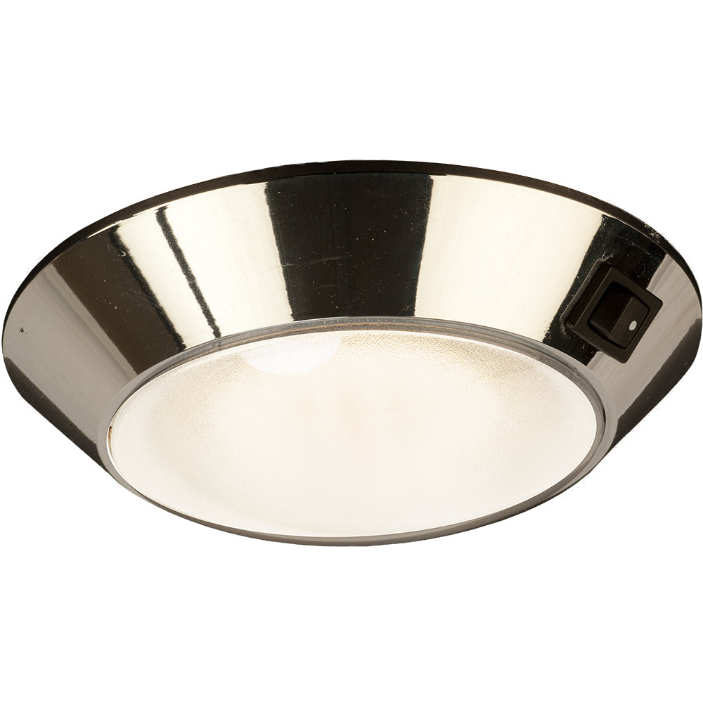 Sea-Dog Chrome Plastic LED Dome Light 4" Day/Night - Clear/Red Bulb - Deckhand Marine Supply