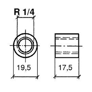 Veratron Pyrometer Sensor Threaded Bushing f/Welding to Manifold f/Thermocoupler Element - Deckhand Marine Supply