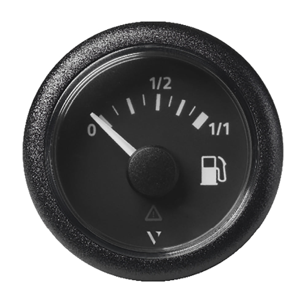 Veratron 52mm (2-1/16") ViewLine Fuel Tank Level Gauge - 0 to 1/1 - Black Dial  Round Bezel - Deckhand Marine Supply