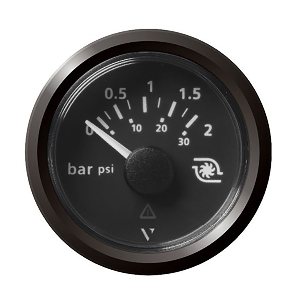 Veratron 52MM (2-1/16") ViewLine Boost Pressure Gauge 2 Bar/30 PSI - Black Dial  Triangular Bezel - Deckhand Marine Supply