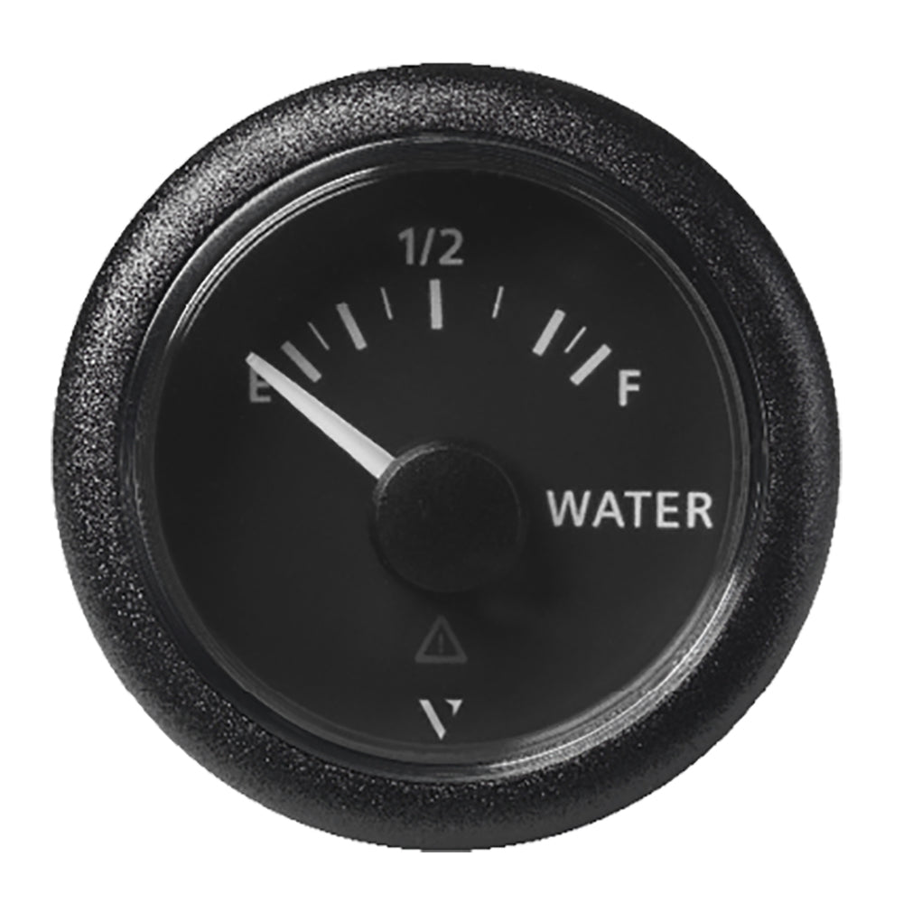 Veratron 52MM (2-1/16") ViewLine Fresh Water Resistive - Empty/Full - 3 to180 OHM - Black Dial  Round Bezel - Deckhand Marine Supply