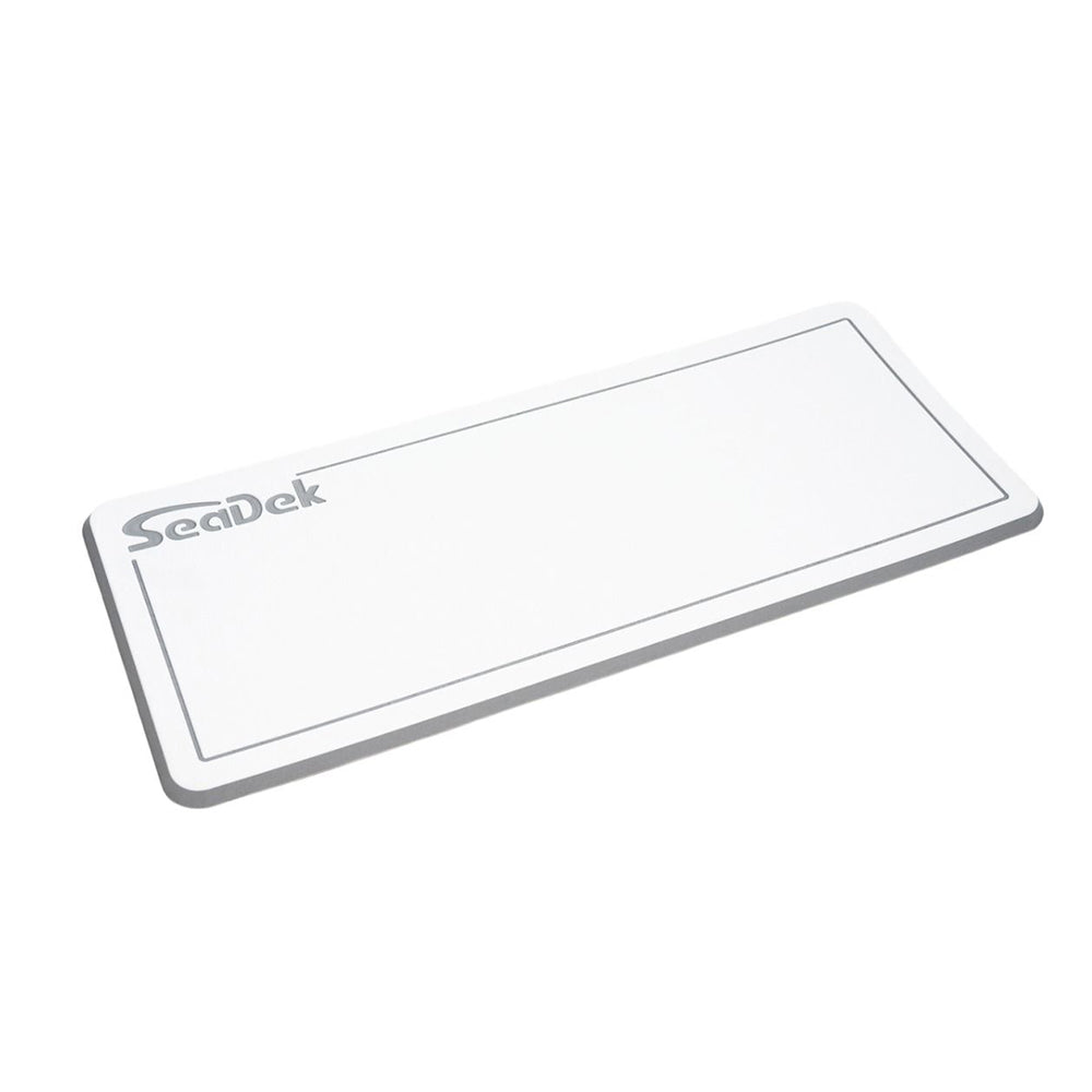 SeaDek Large Helm Pad - White/Storm Grey w/SeaDek Logo - Deckhand Marine Supply