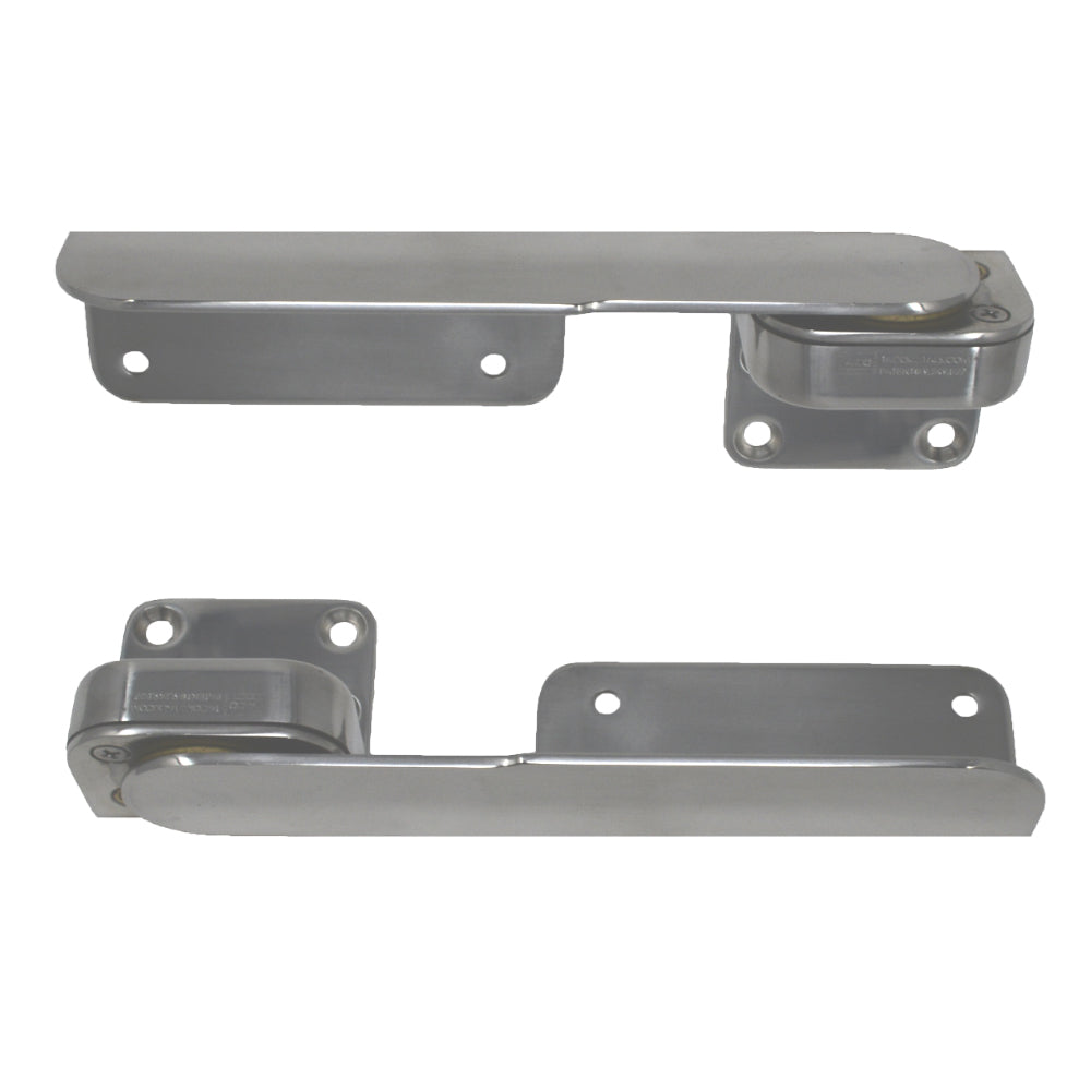 TACO Command Ratchet Hinges - 9-3/8" - Polished 316 Stainless Steel - Pair - Deckhand Marine Supply