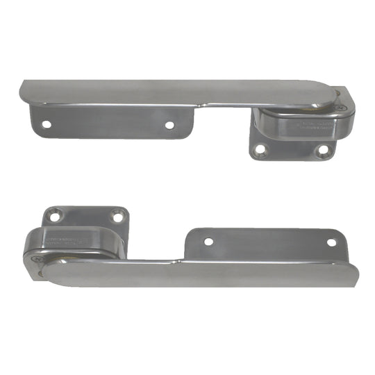 TACO Command Ratchet Hinges - 9-3/8" - Polished 316 Stainless Steel - Pair - Deckhand Marine Supply