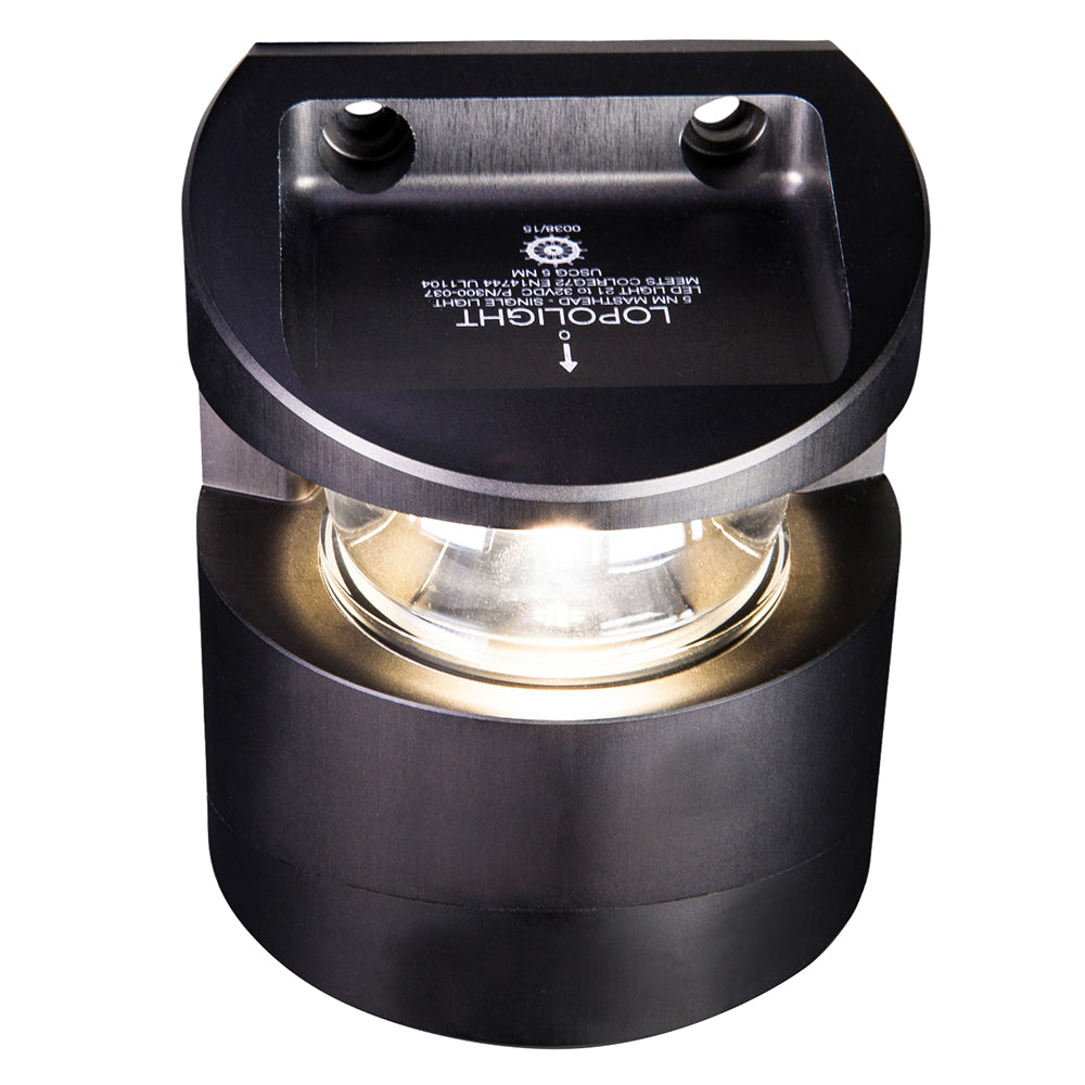 Lopolight Series 300-037 - Masthead Light - 5NM - Vertical Mount - White - Black Housing - Deckhand Marine Supply