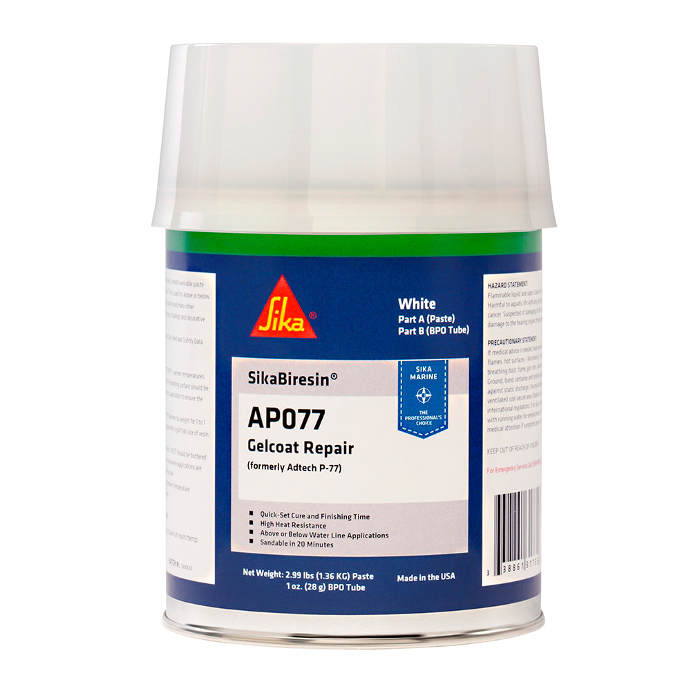 Sika SikaBiresin AP077 + BPO Cream Hardener - White - Quart - Deckhand Marine Supply