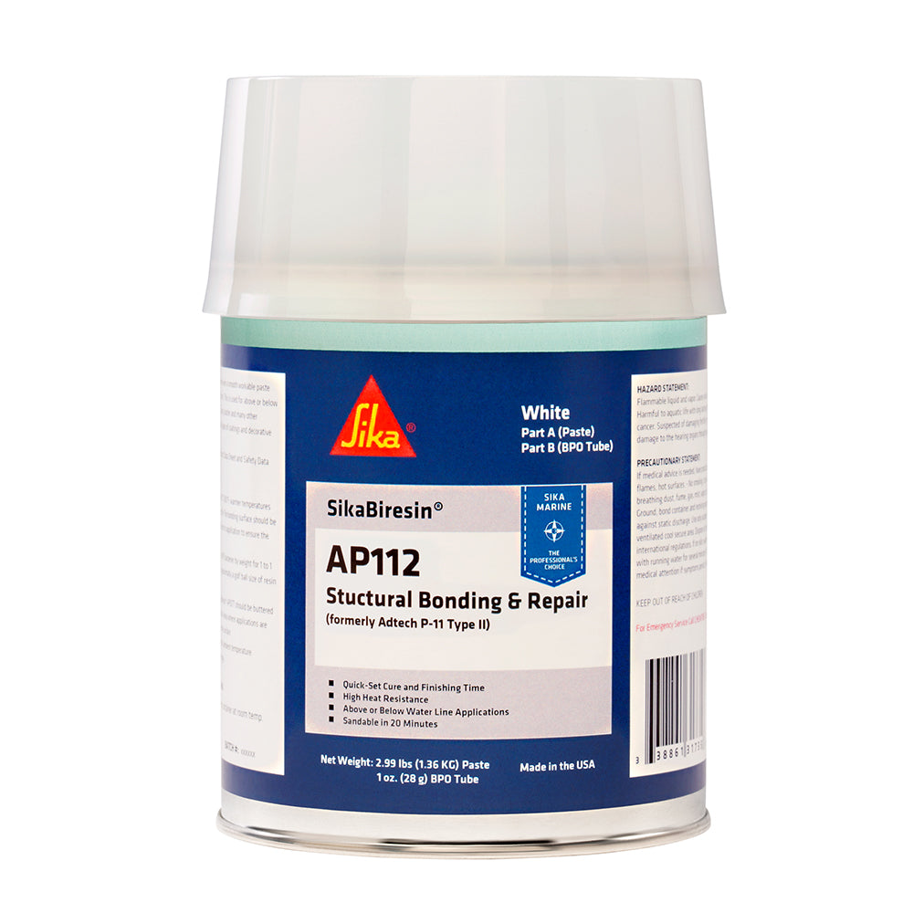 Sika SikaBiresin AP112 + BPO Cream Hardener - White - Quart - Deckhand Marine Supply