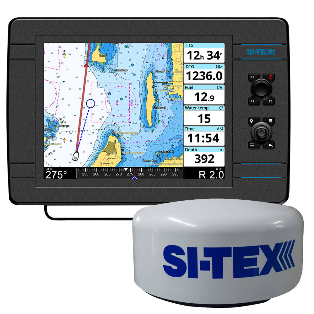 SI-TEX NavPro 1200F w/MDS-15 WiFi 20" Hi-Res Digital Radome Radar w/15M Cable - Deckhand Marine Supply