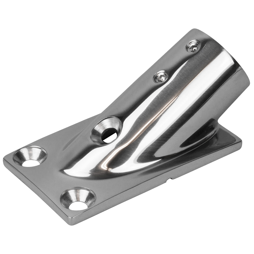 Sea-Dog Rail Base Fitting Rectangular Base 30 316 Stainless Steel - 1-7/8" x 3-3/16" - 1" OD - Deckhand Marine Supply