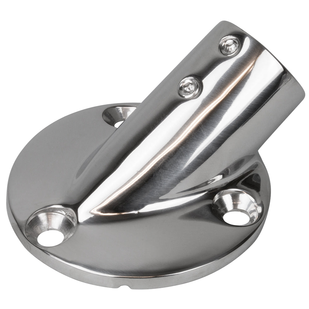 Sea-Dog Rail Base Fitting 2-3/4" Round Base 30 316 Stainless Steel - 1" OD - Deckhand Marine Supply