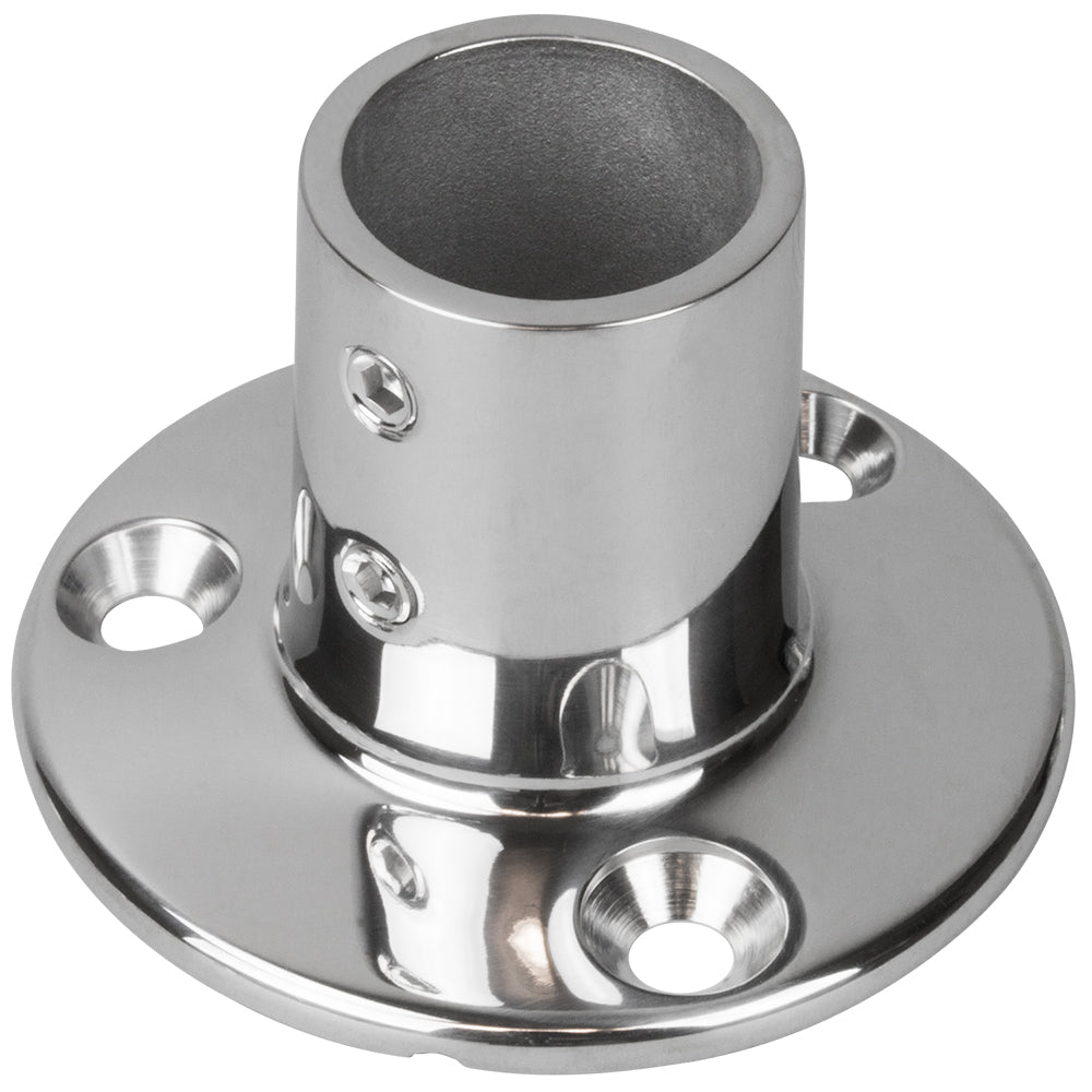 Sea-Dog Rail Base Fitting 2-3/4" Round Base 90 316 Stainless Steel - 1" OD - Deckhand Marine Supply