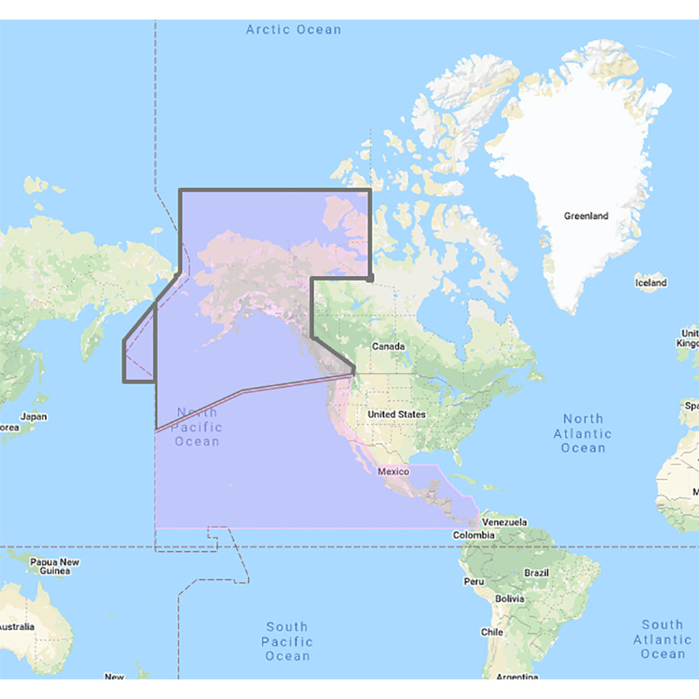 Furuno US  Canada Pacific Coast, Hawaii, Alaska, Mexico to Panama - C-MAP Mega Wide Chart - Unlock Code - Deckhand Marine Supply