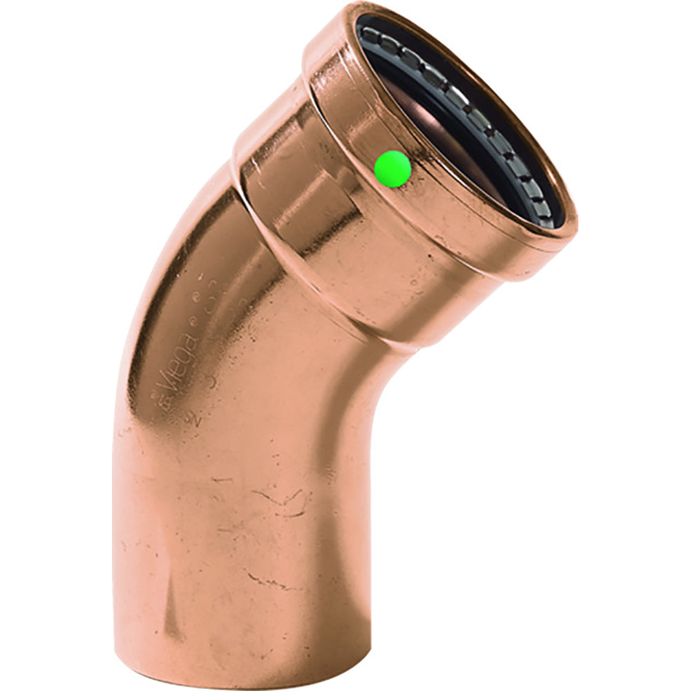 Viega ProPress - 2-1/2" - 45 Copper Elbow - Street/Press Connection - Smart Connect Technology - Deckhand Marine Supply