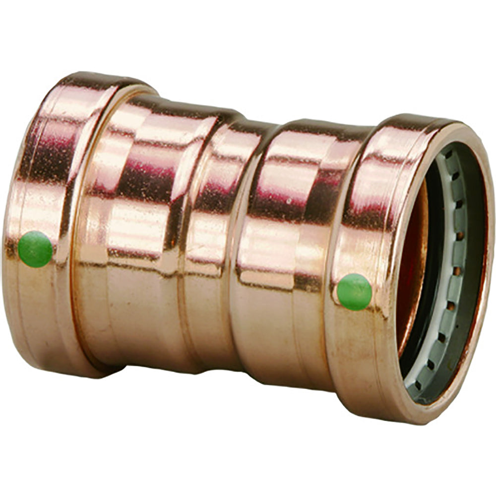 Viega ProPress 2-1/2" Copper Coupling w/Stop Double Press Connection - Smart Connect Technology - Deckhand Marine Supply