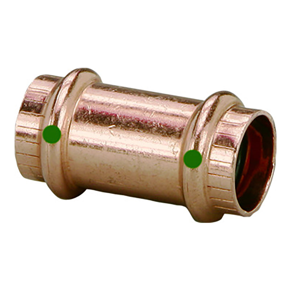 Viega ProPress 1-1/4" Copper Coupling w/o Stop - Double Press Connection - Smart Connect Technology - Deckhand Marine Supply