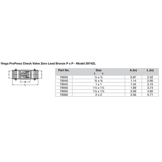 Viega ProPress 3/4" Zero Lead Check Valve - Double Press Connection - Smart Connect Technology - Deckhand Marine Supply