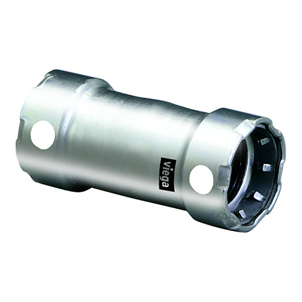 Viega MegaPress 1" Stainless Steel 304 Coupling w/o Stop - Double Press Connection - Smart Connect Technology - Deckhand Marine Supply