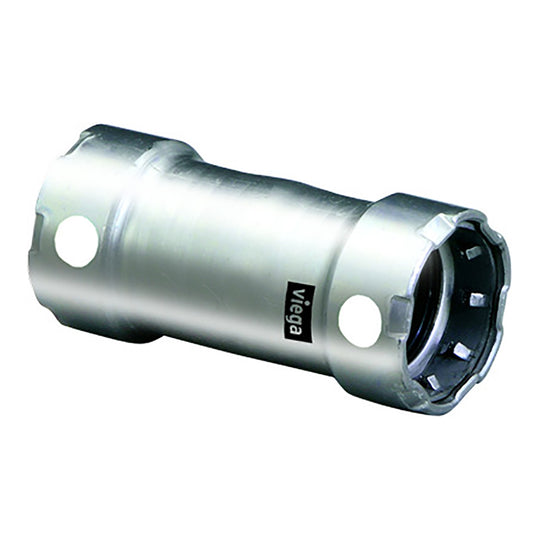 Viega MegaPress 1" Stainless Steel 304 Coupling w/o Stop - Double Press Connection - Smart Connect Technology - Deckhand Marine Supply