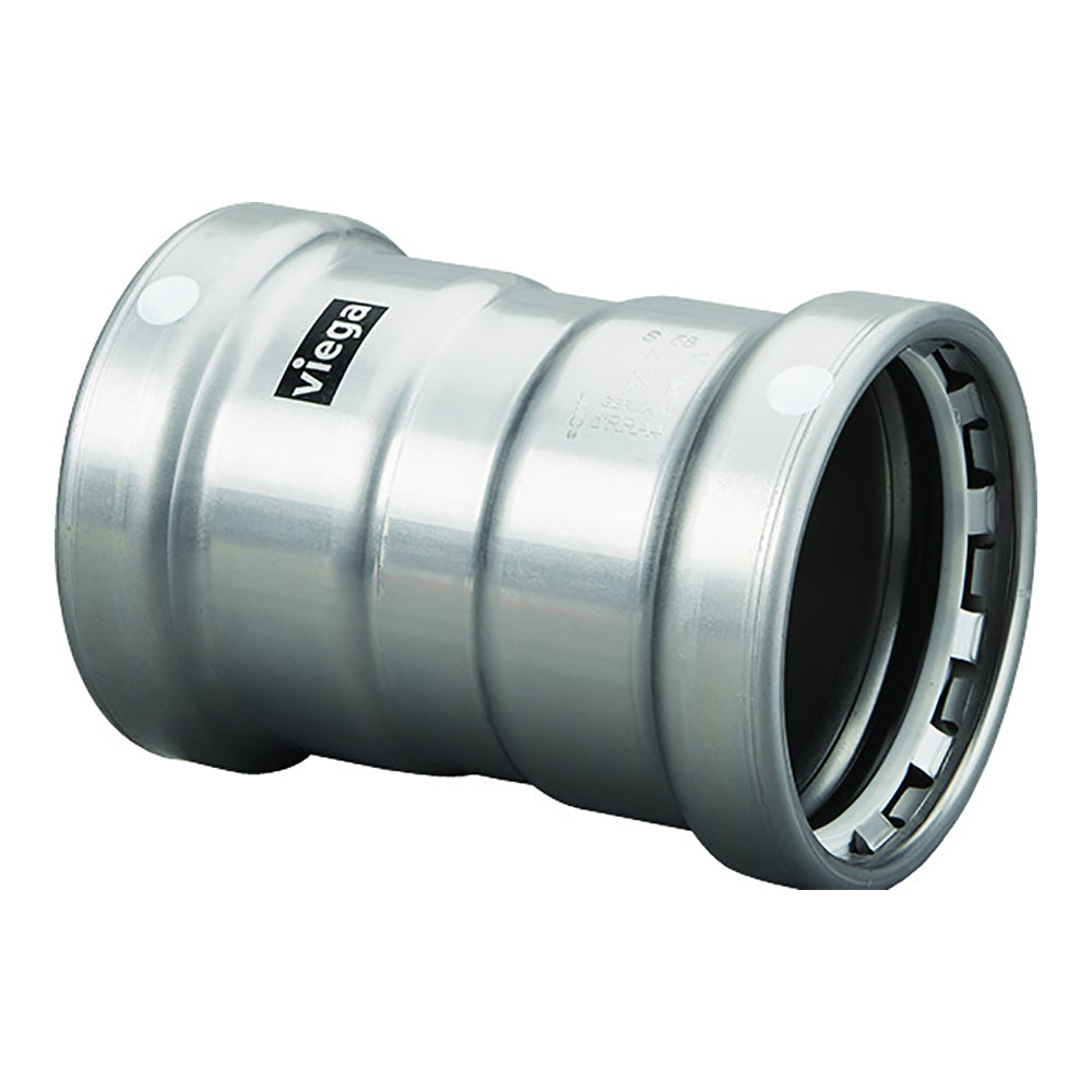 Viega MegaPress 3" Carbon Steel Coupling w/Stop w/FMK Double Press Connection - Smart Connect Technology - Deckhand Marine Supply