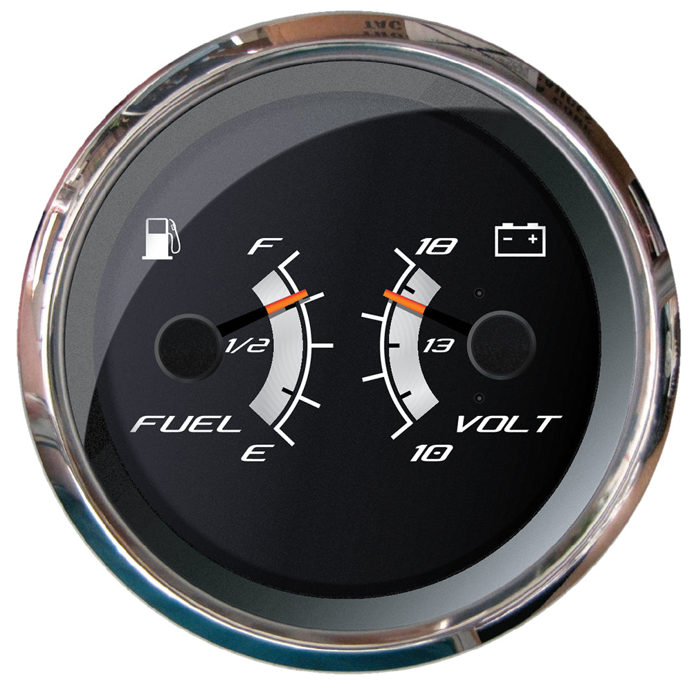 Faria Platinum 4" Multi-Function - Fuel Level  Voltmeter - Deckhand Marine Supply