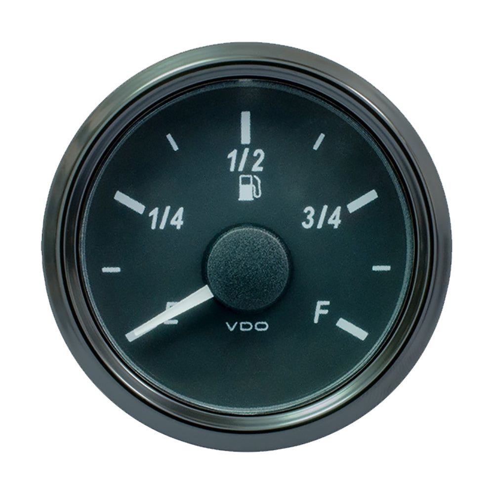 VDO SingleViu 52mm (2-1/16") Fuel Level Gauge - E/F Scale - 0-180 Ohm - Deckhand Marine Supply