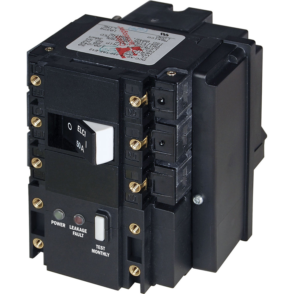 Blue Sea C-Series ELCI Main Circuit Breaker - 120/240V AC 50A - Deckhand Marine Supply