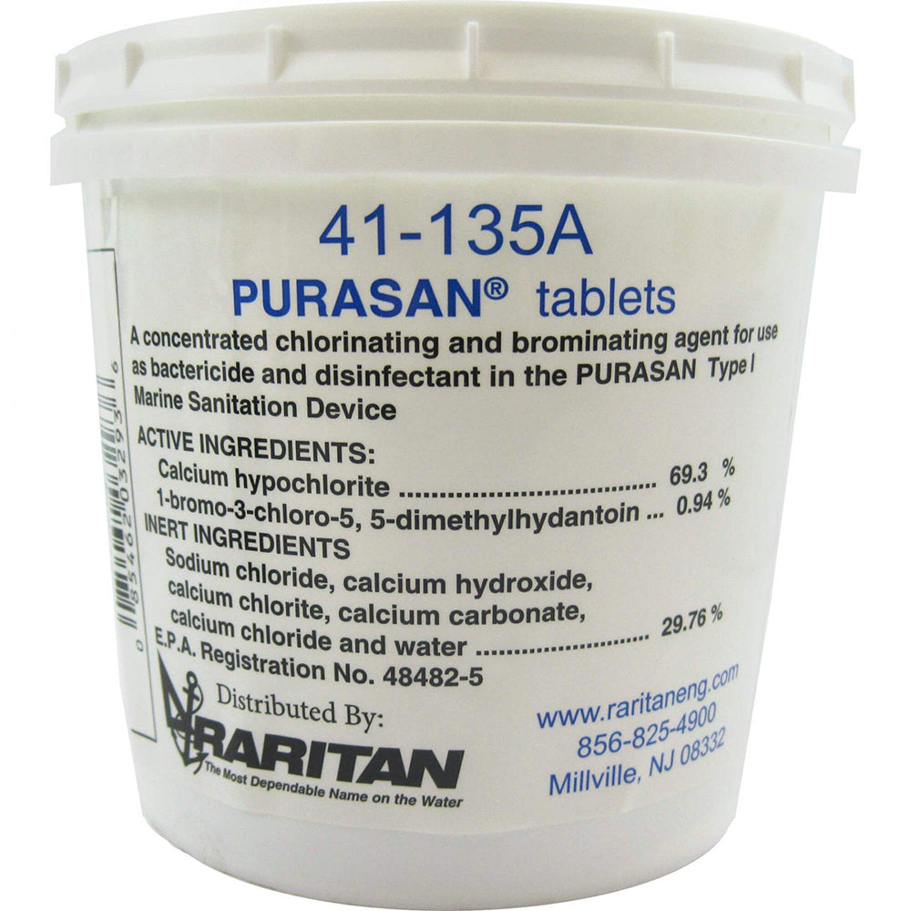 Raritan PURASAN EX Refill Tablets *1 Tub of 6 Tablets - Deckhand Marine Supply