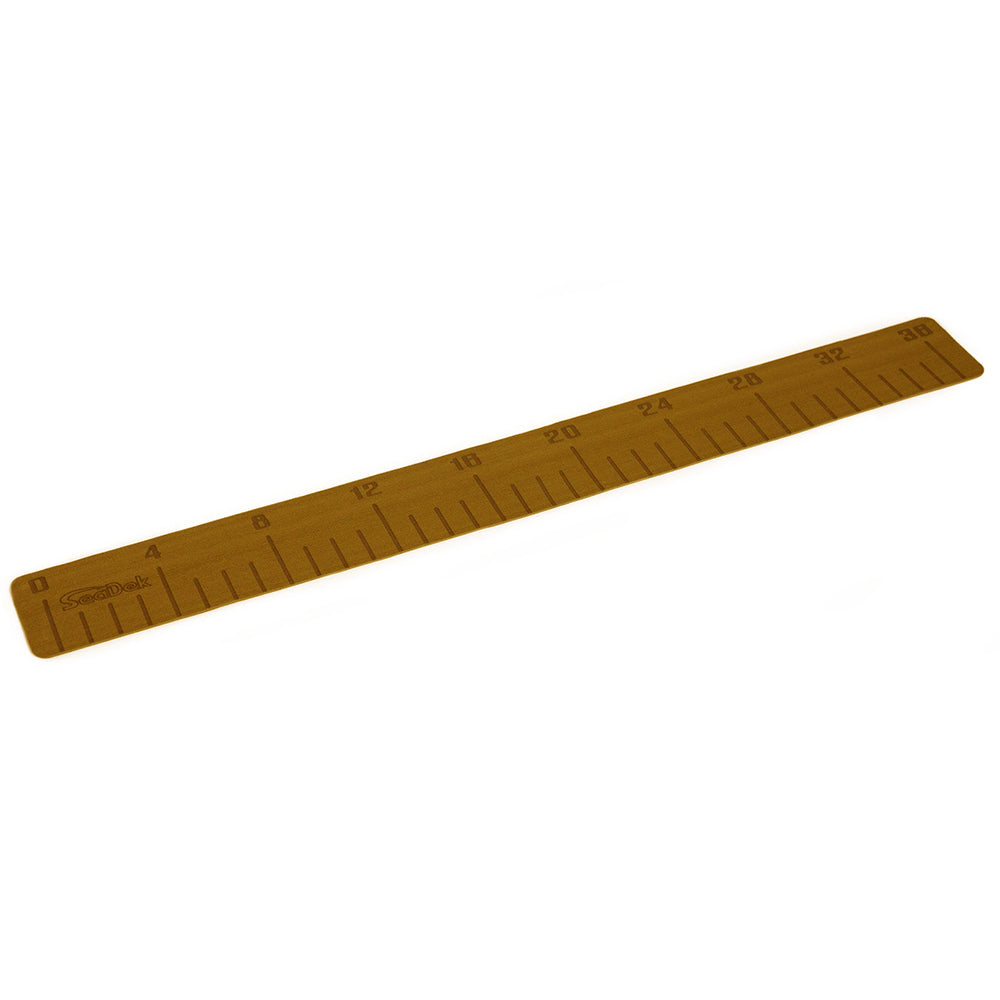 SeaDek 36" Fish Ruler - Mocha Brushed w/SeaDek Logo - Deckhand Marine Supply