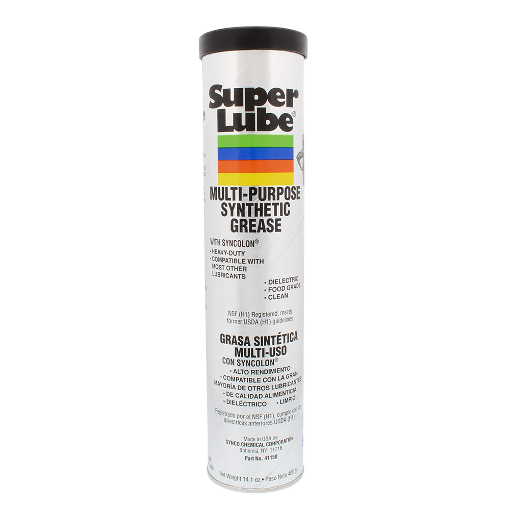 Super Lube Multi-Purpose Synthetic Grease w/Syncolon - 14.1oz Cartridge - Deckhand Marine Supply
