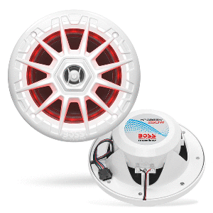 Boss Audio MRGB55W 5.25" Marine Speakers w/RGB Lighting - White - Deckhand Marine Supply
