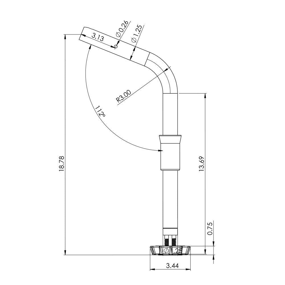 TACO ShadeFin Fixed Rod Holder Mount - Deckhand Marine Supply