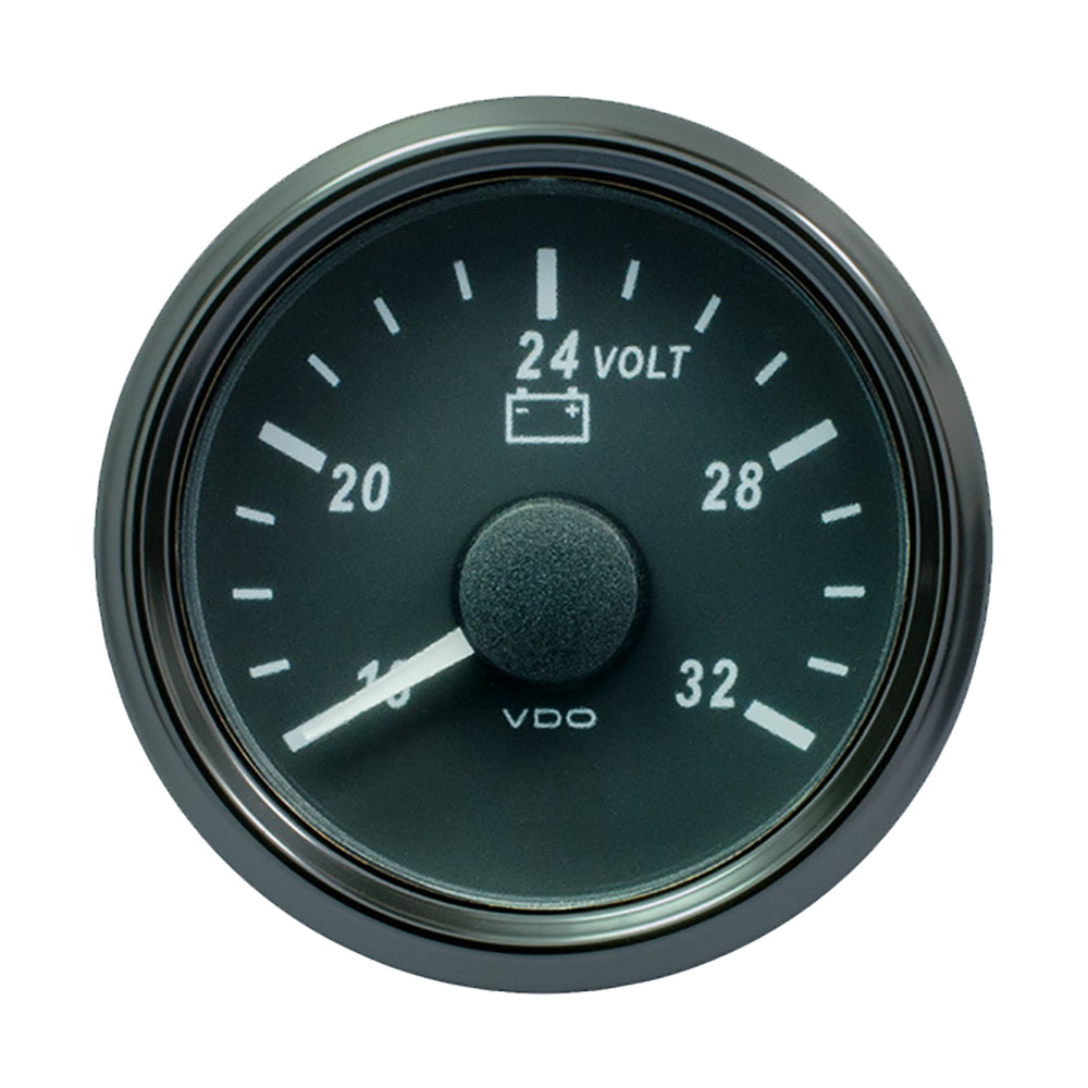 VDO SingleViu 52mm (2-1/16") Voltmeter f/24V Systems - 32V - Deckhand Marine Supply