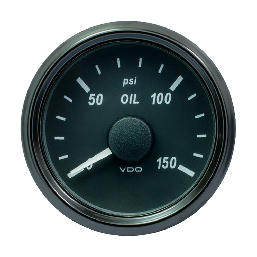 VDO SingleViu 52mm (2-1/16") Oil Pressure Gauge - 150 PSI - Deckhand Marine Supply